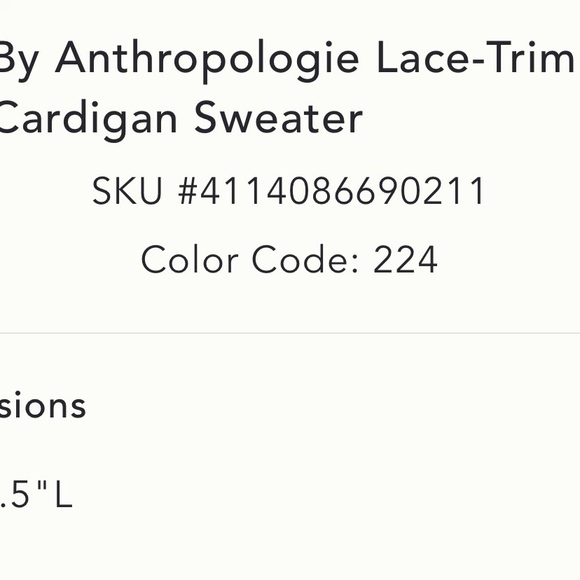 Anthropologie Lace Trim Cardigan - Picture 8 of 8